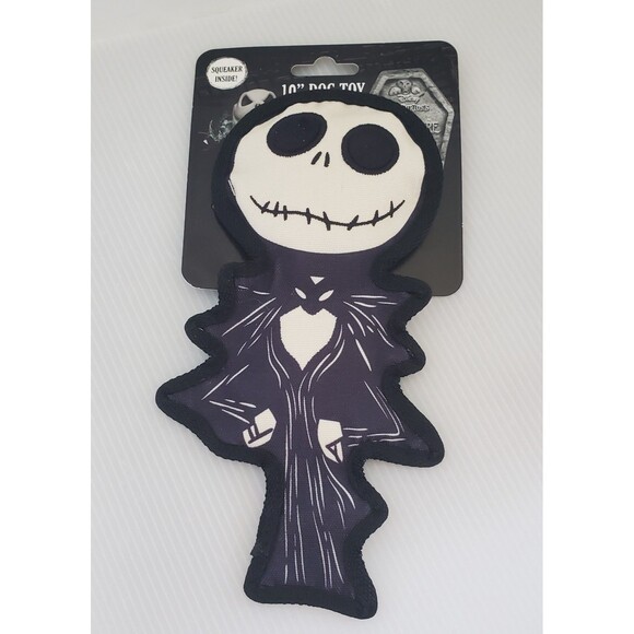 Tim Burton's Nightmare Before Christmas 10" Jack Skellington 10" Flattie Dog Toy - Picture 1 of 6